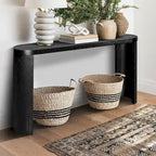 Console large plateau pieds incurvés, 152 cm