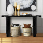 Console large plateau pieds incurvés, 152 cm
