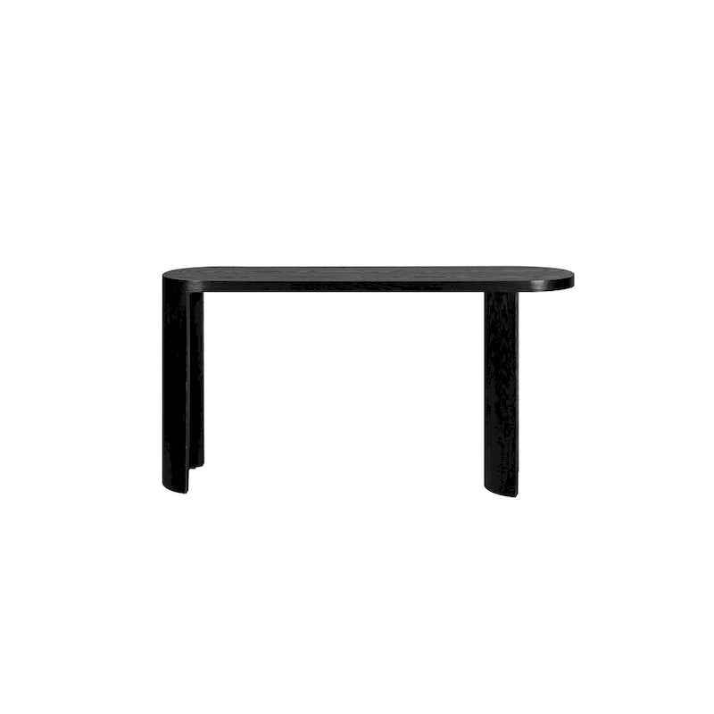 Console large plateau pieds incurvés, 152 cm