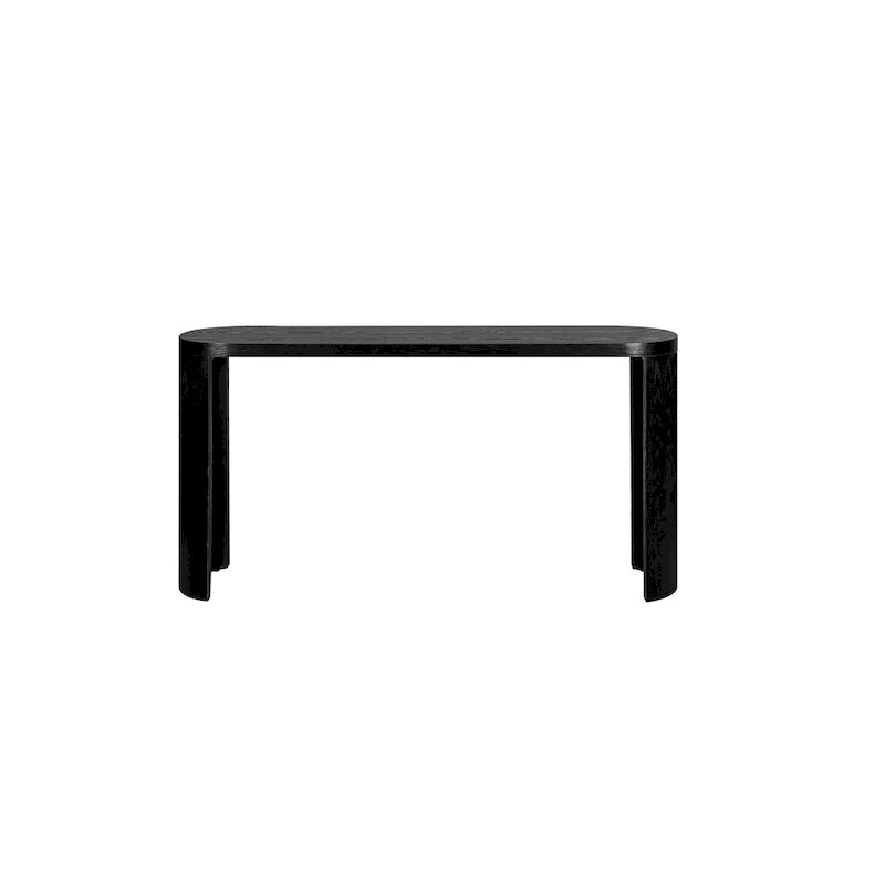 Console large plateau pieds incurvés, 152 cm
