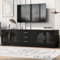 Meuble TV avec étagères réglables et placards de rangement, 175 cm