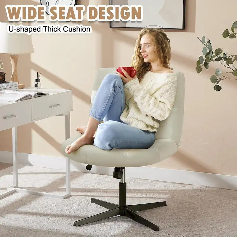 Chaise de bureau sans accoudoirs ni roulettes