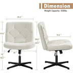 Chaise de bureau sans accoudoirs ni roulettes