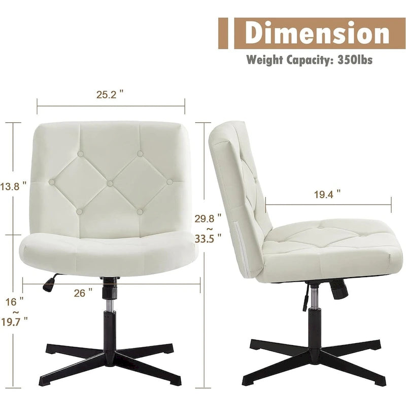 Chaise de bureau sans accoudoirs ni roulettes