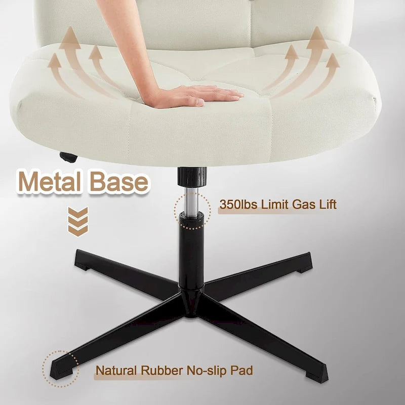 Chaise de bureau sans accoudoirs ni roulettes