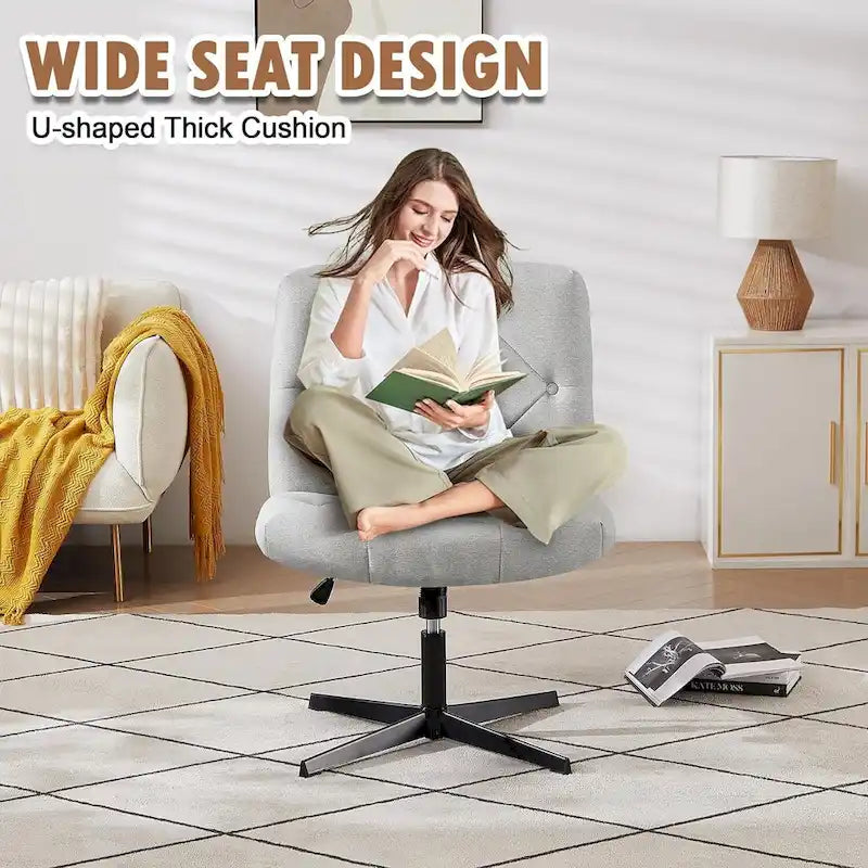 Chaise de bureau sans accoudoirs ni roulettes