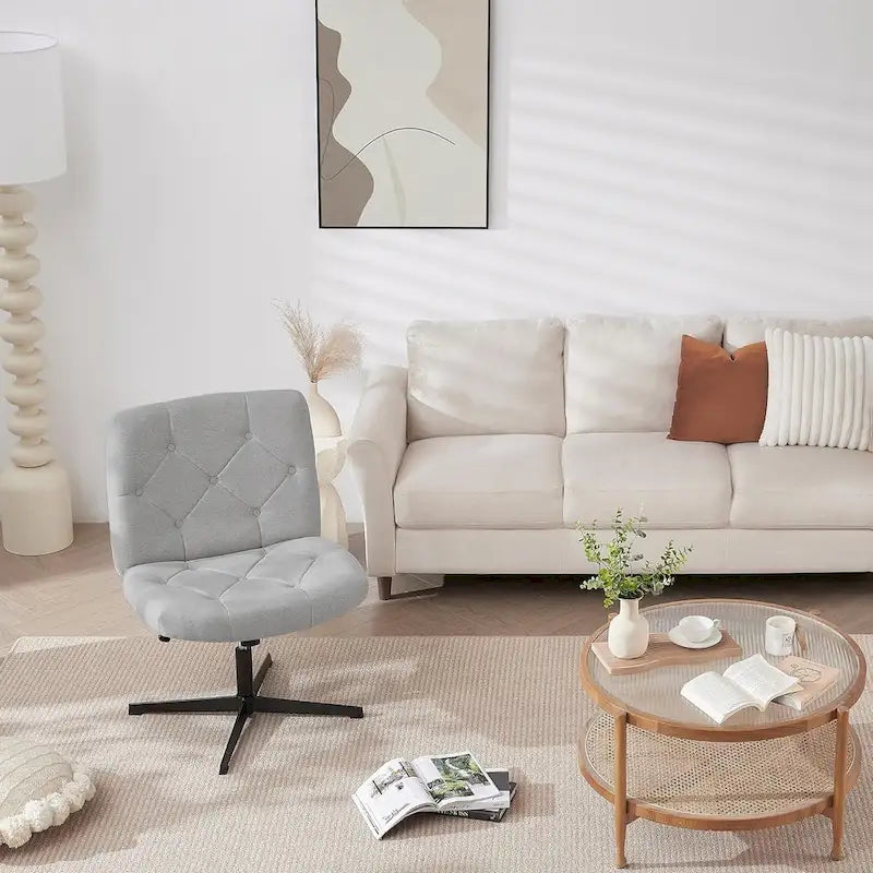 Chaise de bureau sans accoudoirs ni roulettes