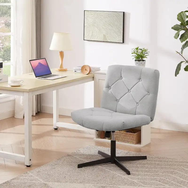 Chaise de bureau sans accoudoirs ni roulettes