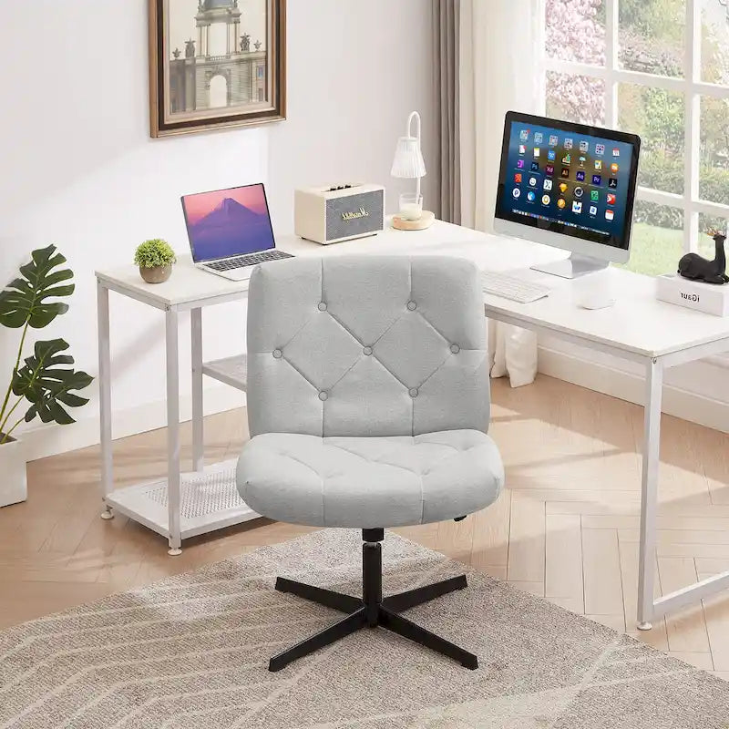 Chaise de bureau sans accoudoirs ni roulettes