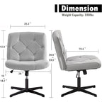 Chaise de bureau sans accoudoirs ni roulettes