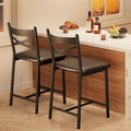 Tabourets de bar rembourrés avec assise en mousse haute densité, noirs, lot