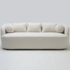 Canapé 3 places en tissu bouclé avec 5 coussins, 216 cm