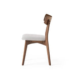 Ensemble de salle à manger 7 pièces de style Mid-Century avec table rectangulaire et 6 chaises rembourrées