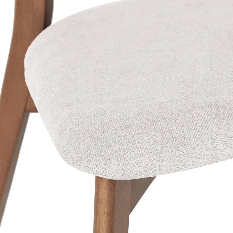 Ensemble de salle à manger 7 pièces de style Mid-Century avec table rectangulaire et 6 chaises rembourrées