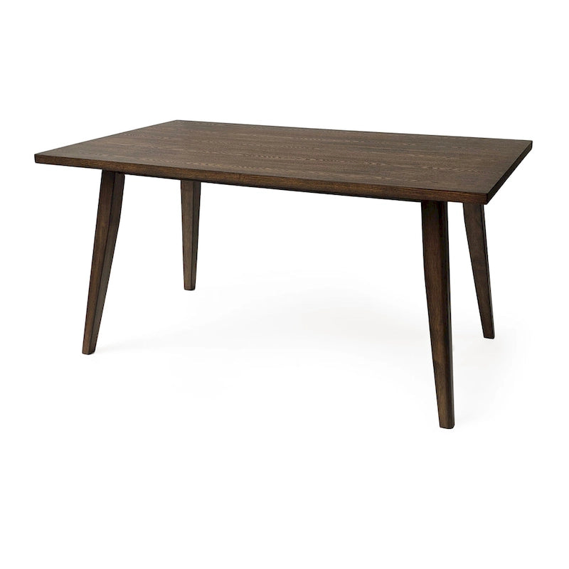 Ensemble de salle à manger 7 pièces de style Mid-Century avec table rectangulaire et 6 chaises rembourrées