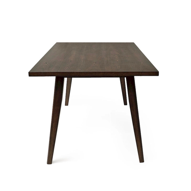 Ensemble de salle à manger 7 pièces de style Mid-Century avec table rectangulaire et 6 chaises rembourrées