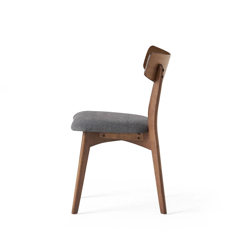 Ensemble de salle à manger 7 pièces de style Mid-Century avec table rectangulaire et 6 chaises rembourrées