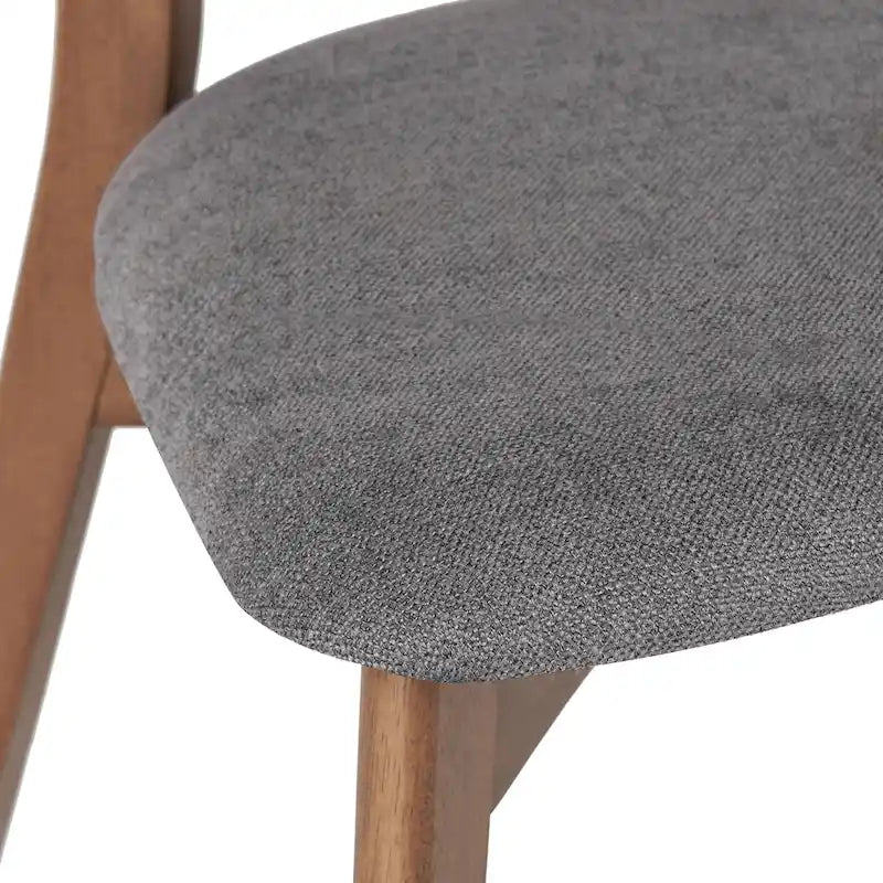 Ensemble de salle à manger 7 pièces de style Mid-Century avec table rectangulaire et 6 chaises rembourrées