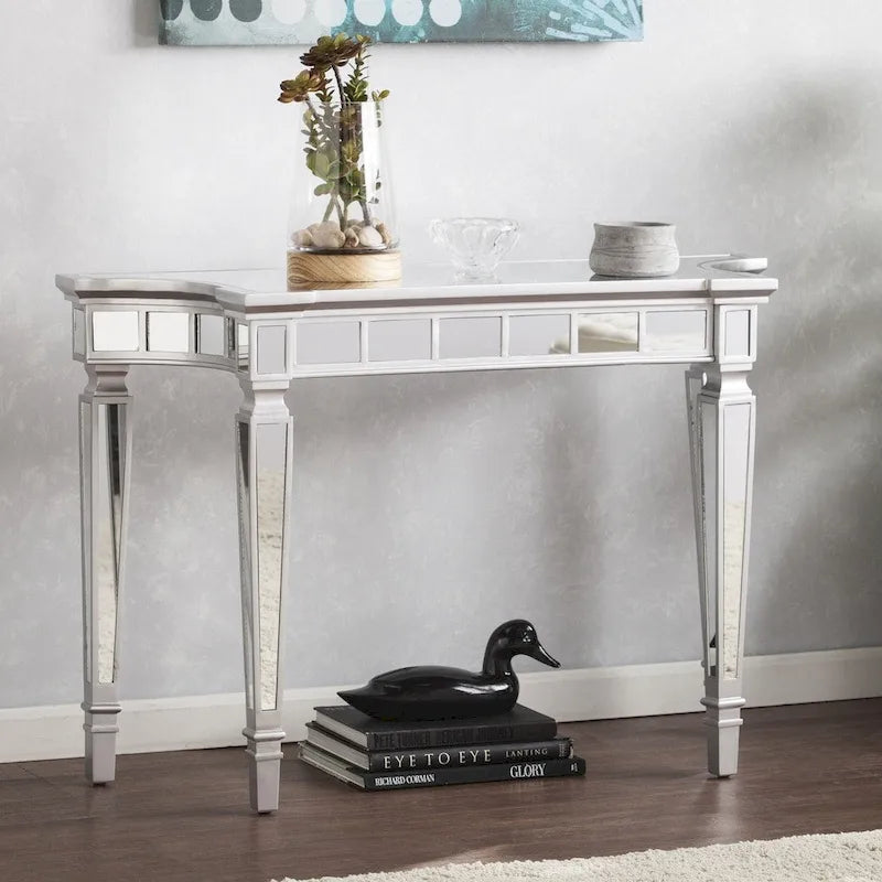  Olivia Glam Mirrored Console Table