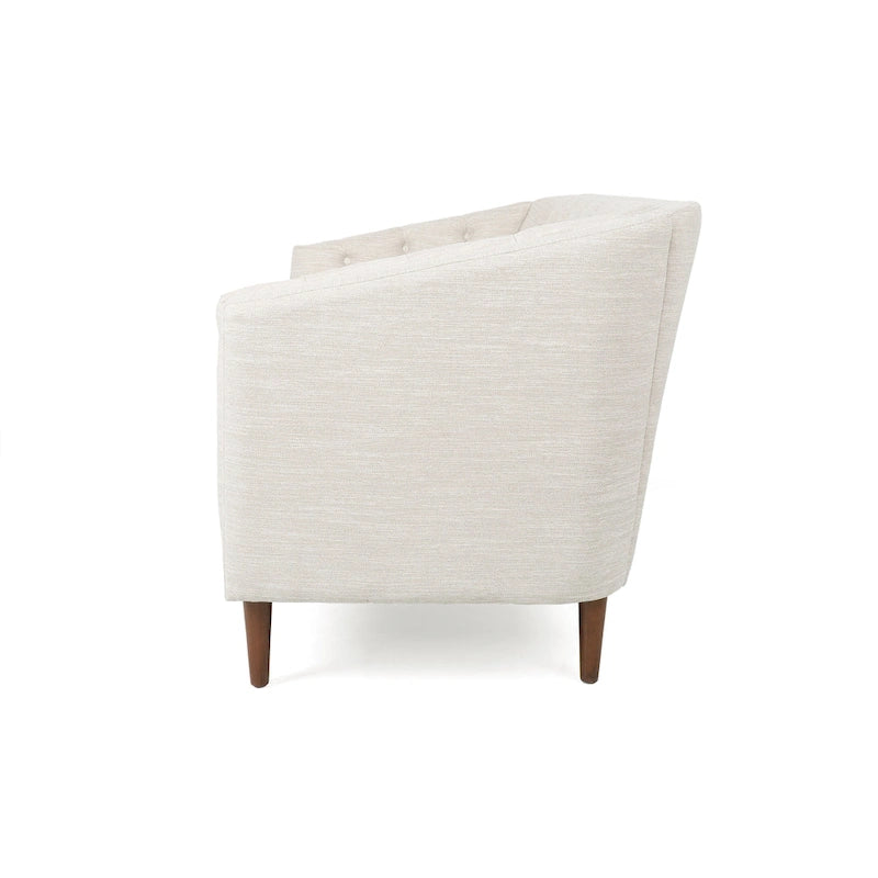 Causeuse capitonnée en similicuir Cantrell Contemporary
