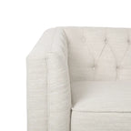 Causeuse capitonnée en similicuir Cantrell Contemporary