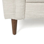 Causeuse capitonnée en similicuir Cantrell Contemporary