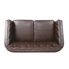 Causeuse capitonnée en similicuir Cantrell Contemporary