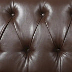 Causeuse capitonnée en similicuir Cantrell Contemporary