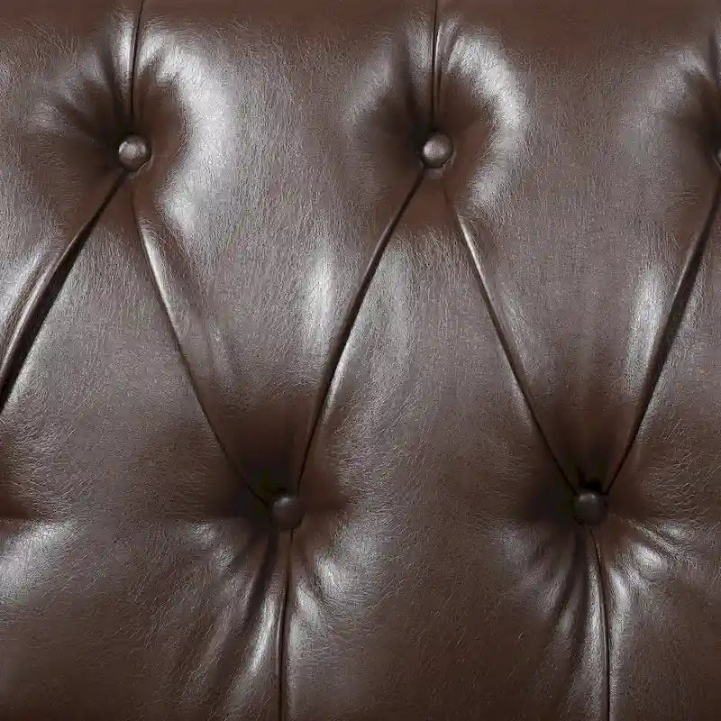 Causeuse capitonnée en similicuir Cantrell Contemporary
