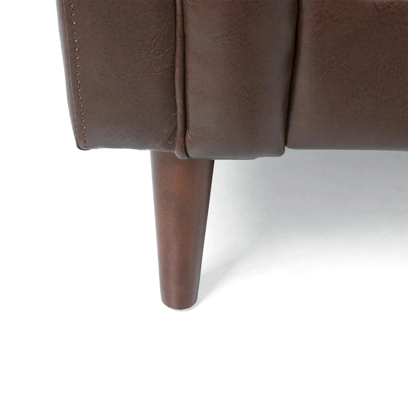 Causeuse capitonnée en similicuir Cantrell Contemporary