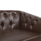 Causeuse capitonnée en similicuir Cantrell Contemporary