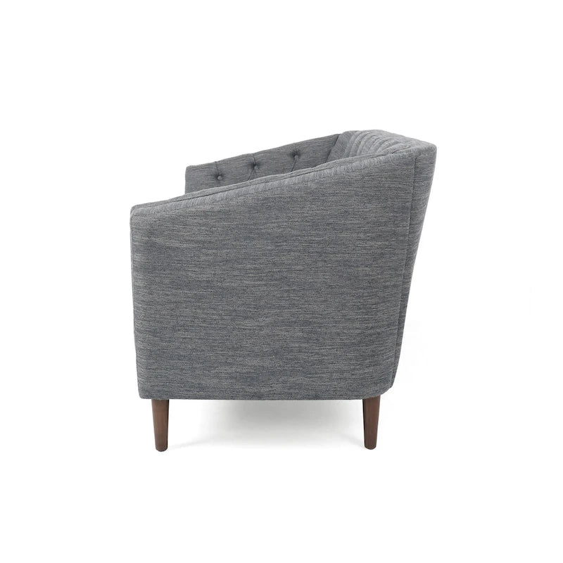 Causeuse capitonnée en similicuir Cantrell Contemporary