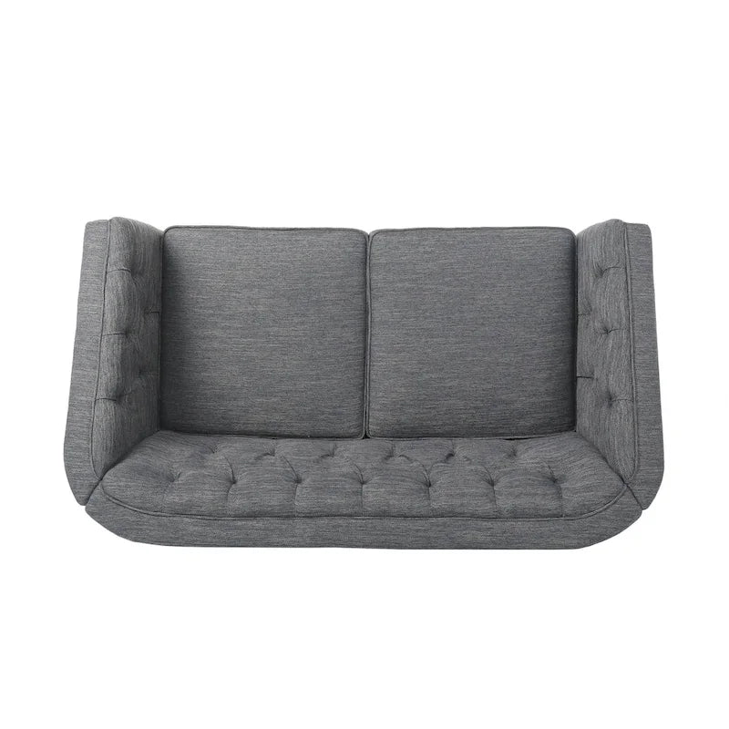 Causeuse capitonnée en similicuir Cantrell Contemporary