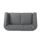 Causeuse capitonnée en similicuir Cantrell Contemporary