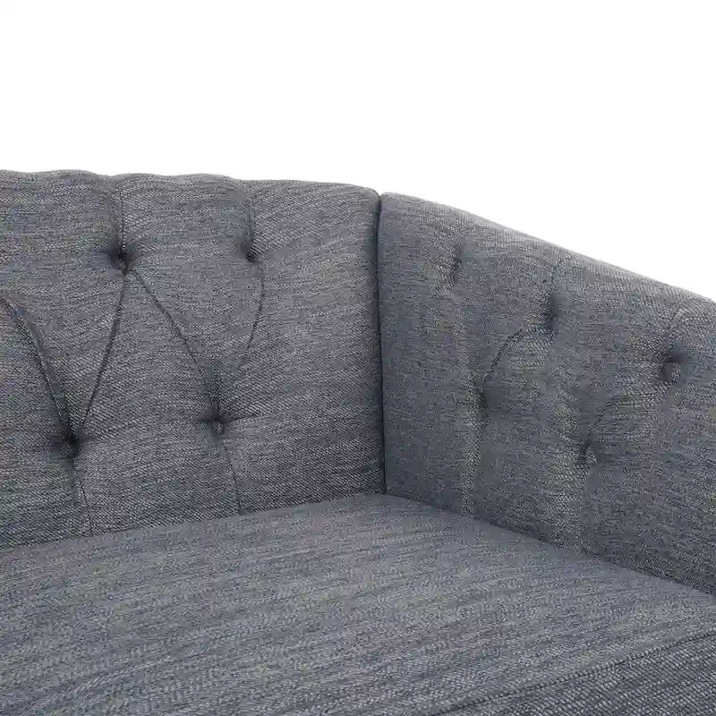 Causeuse capitonnée en similicuir Cantrell Contemporary