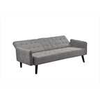 Canapé futon convertible capitonné