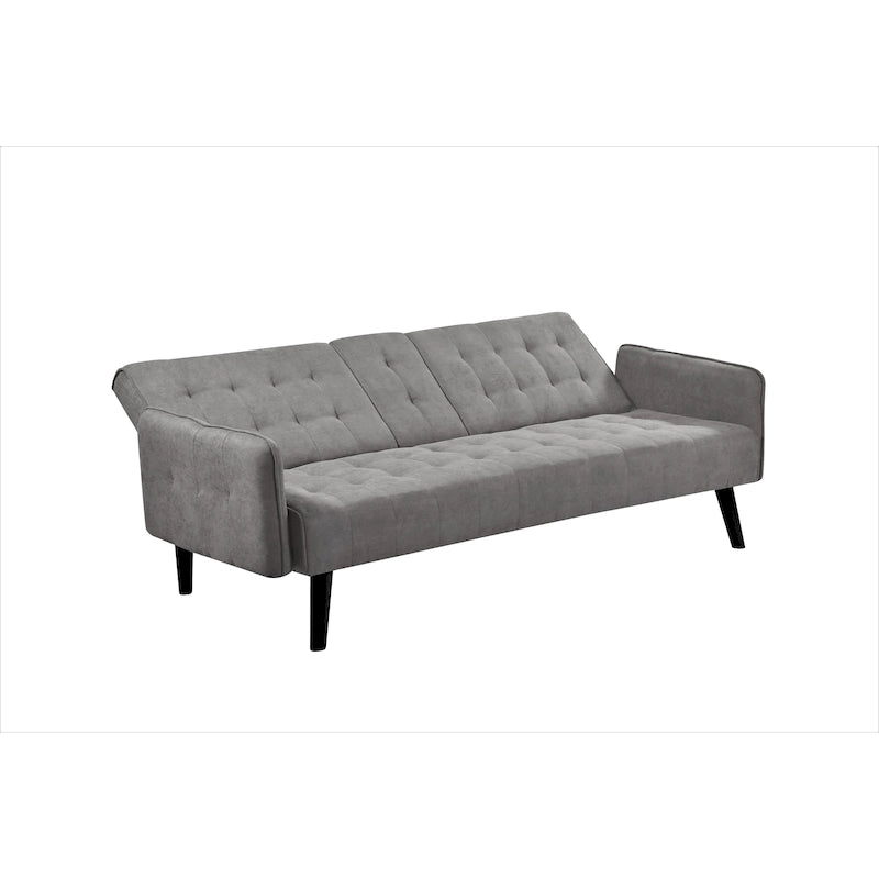 Canapé futon convertible capitonné