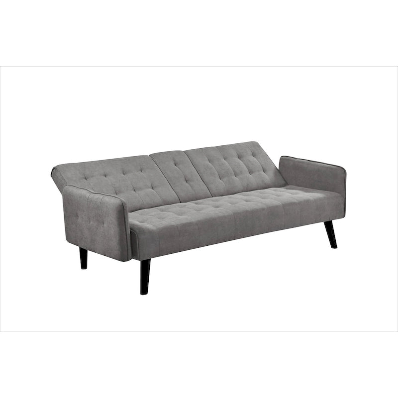 Canapé futon convertible capitonné