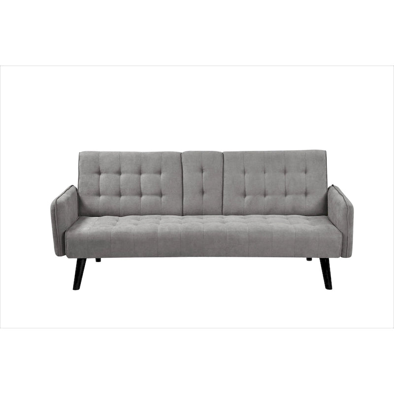 Canapé futon convertible capitonné