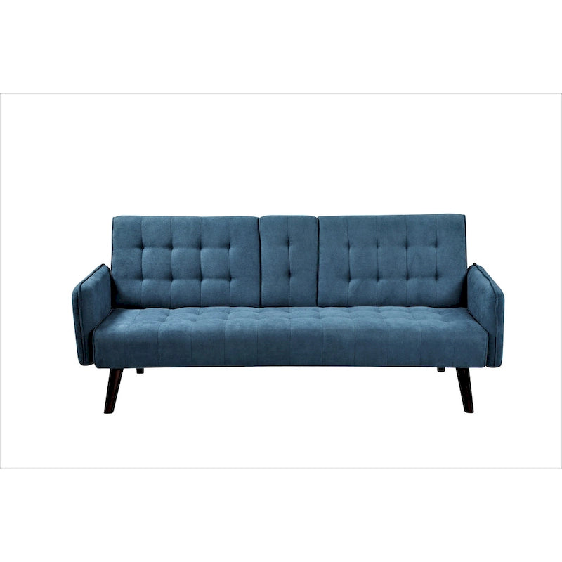Canapé futon convertible capitonné