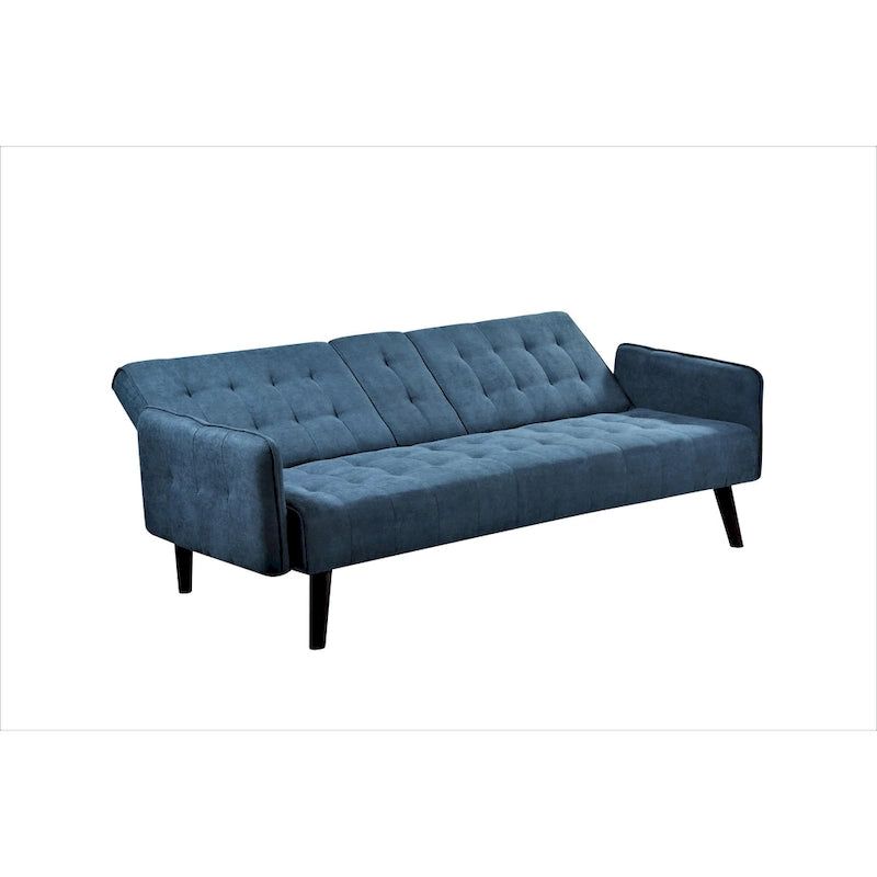 Canapé futon convertible capitonné