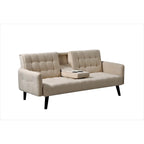 Canapé futon convertible capitonné