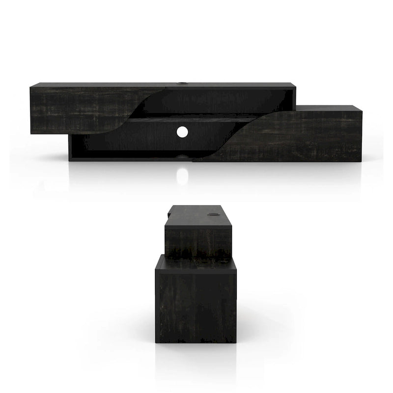Table d'appoint ronde traditionnelle peinte à la main