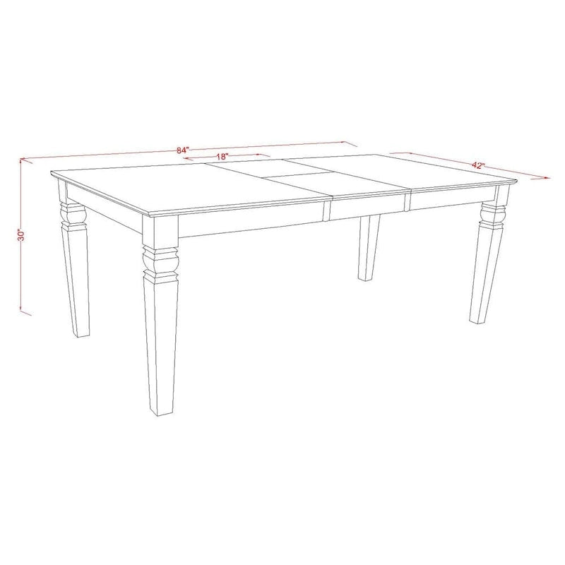 Ensemble de salle à manger en bois avec chaises Parson en tissu de lin