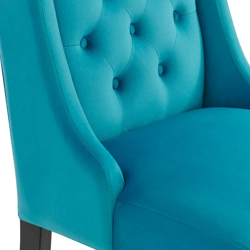 Canapé convertible 3 places 183 cm en velours bleu avec lit gigogne