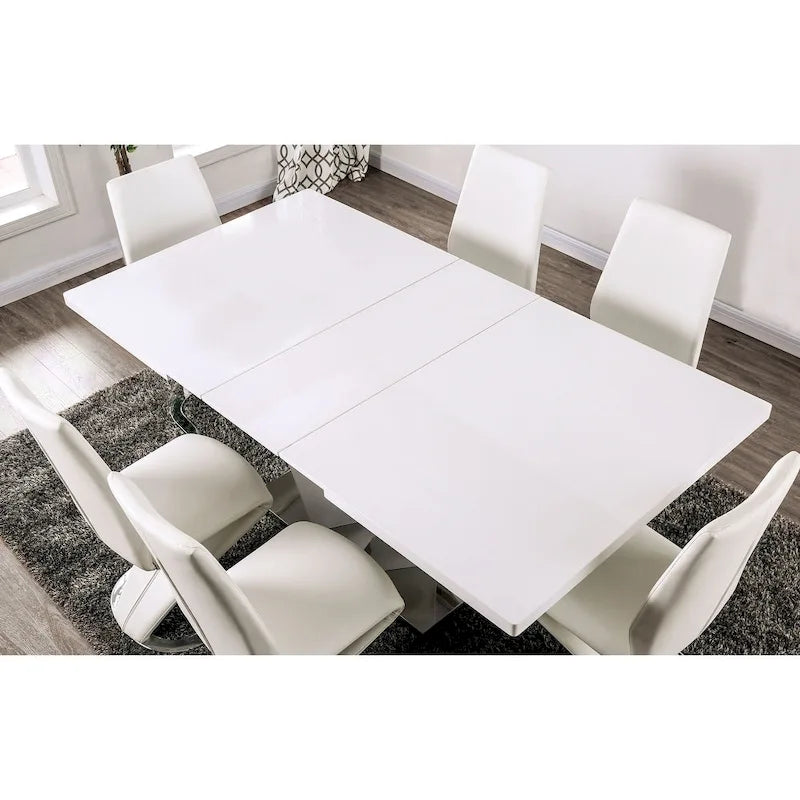 Table à manger extensible blanche, 78 pouces