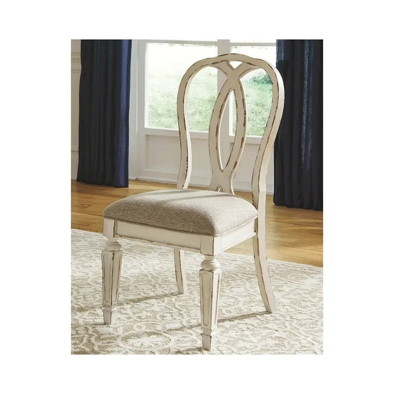  Realyn Dining Room Chair - Set of 2 - Chipped White - 19.5 W x 24 D x 40.38 H