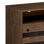 Meuble TV/média Mid-Century en bois d'acacia massif de 54 pouces
