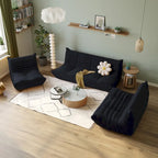 Canapé de sol en tissu Teddy, style pouf