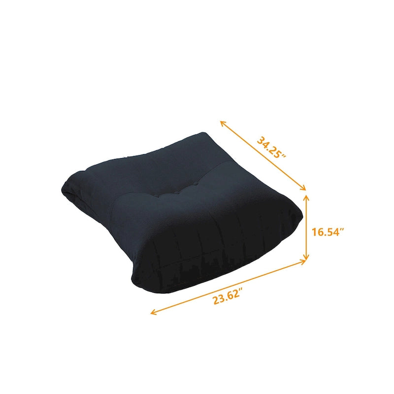 Canapé de sol en tissu Teddy, style pouf